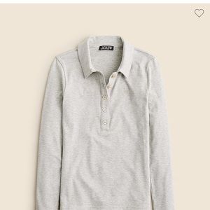 J. Crew Refined rib long-sleeve polo shirt